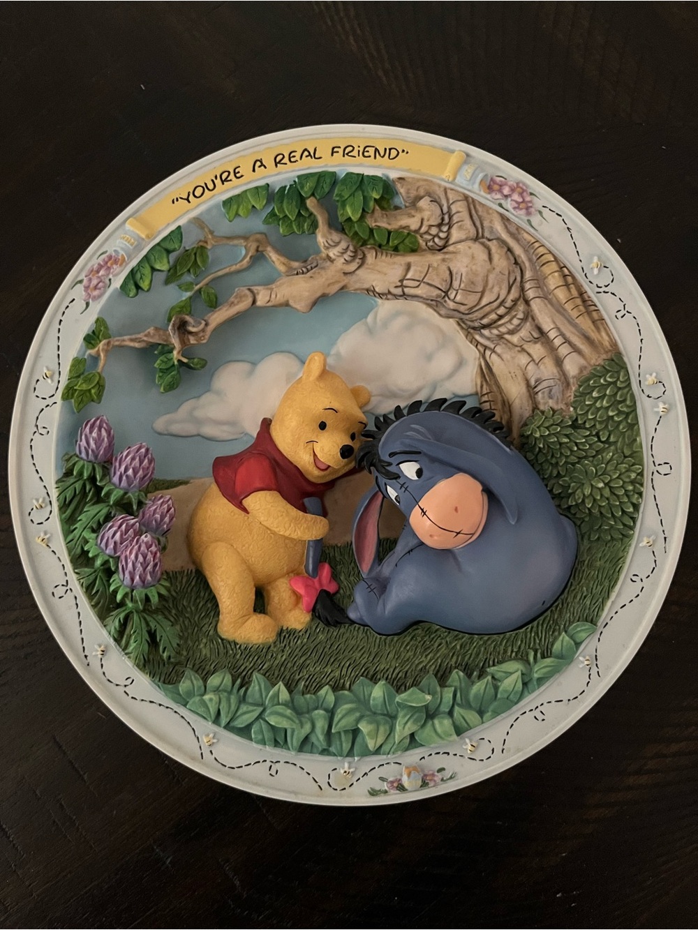 Winnie the Pooh & Eeyore Decorative Collectible Plate - “You’re a Real Friend”